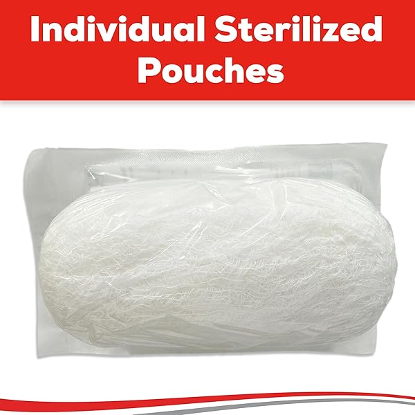 KERLIX GAUZE BANDAGE ROLLS – 4 1/2 IN X 4.1 YDS, 6 PLY, 24 SINGLE STERILE POCUHES – ULTRA ABSORBENT, LATEX FREE, HOSPITAL GRADE COTTON FLUFF BANDAGE WRAP KRINKLE STYLE – WOUND CARE & FIRST AID -HEALQU