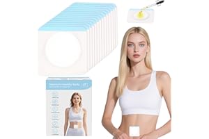 LUKTOMAO Castor Oil Pack Patches for Belly Button – 100 Disposable Organic Cotton Self-Adhesive Pads, Leak-Proof & Breathable, No-Wash Castor Oil Wraps for Navel, Abdomen & Targeted Skin Care