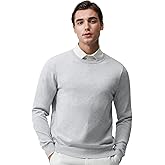 Hudson Wellesley Pure BCI Cotton Lightweight Sweater for Men Crewneck T-Shirts Casual Long Sleeve Knit Pullover Fall Spring