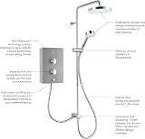 Mira Decor Dual Silver Electric Shower 10.8 kW - Dual Showerheads view 10