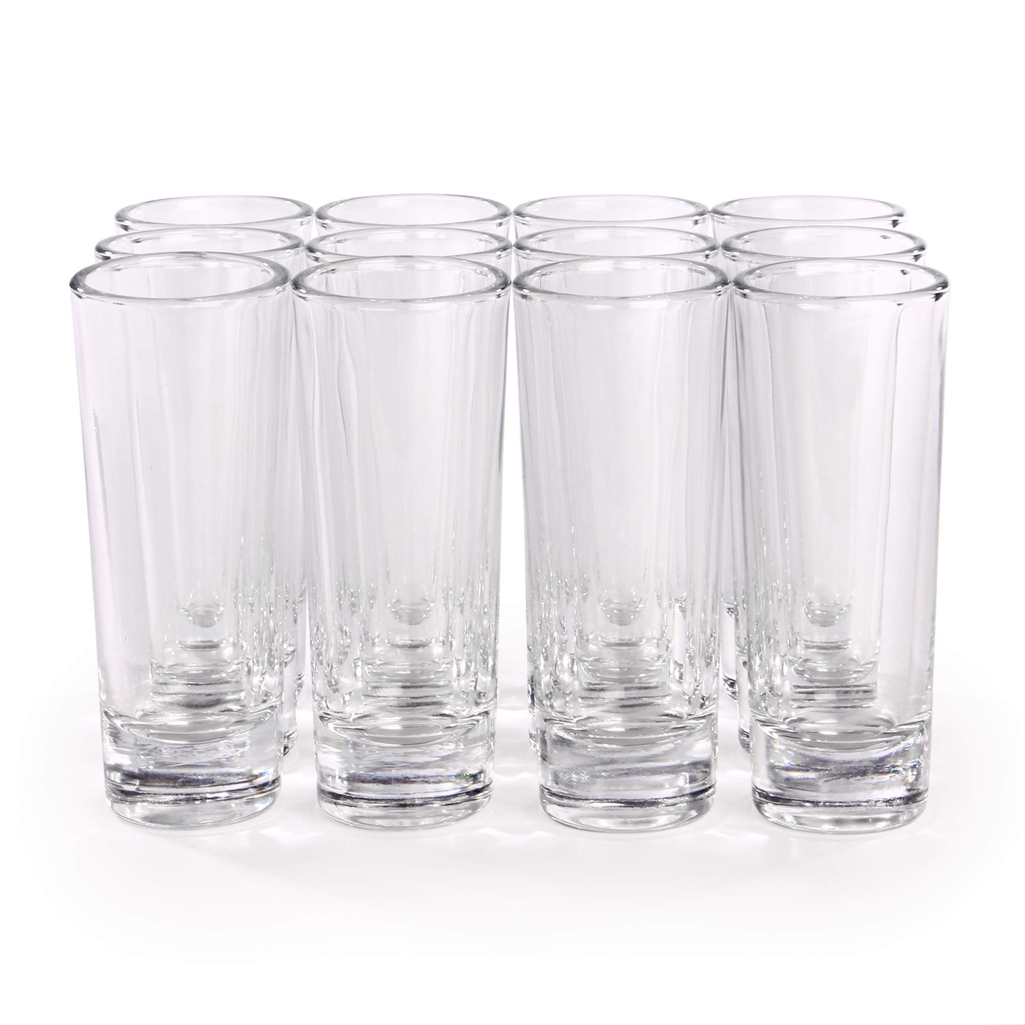 Maison & White Large Shot Glasses Set of 12 – 130ml XL Shooter Glasses for Vodka, Tequila, Cocktails & Espresso | Clear Heavy Base Bar Glassware | Dishwasher Safe | M&W