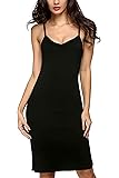Avidlove Women Full Slips Cotton Blend V Neck Straight Dress Nightwear