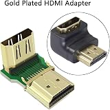 IRYNA 2 Pack HDMI 90 Degree and 270 Degree Adapters Right Angle Extender 4K view 4