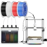Creality SPARKX i7 Combo 3D Printer Bundle with Hyper PLA Filament 4 Packs（1 Black+1 White+1 Red+1 Blue）