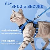 rabbitgoo Cat Harness and Lead Set XS Blue Reflective Escape Proof view 6