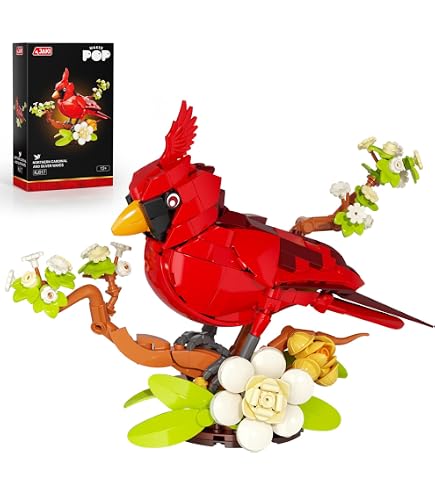 Amazon.com: Sinuraii Northern Cardinal Building Block Set, Male