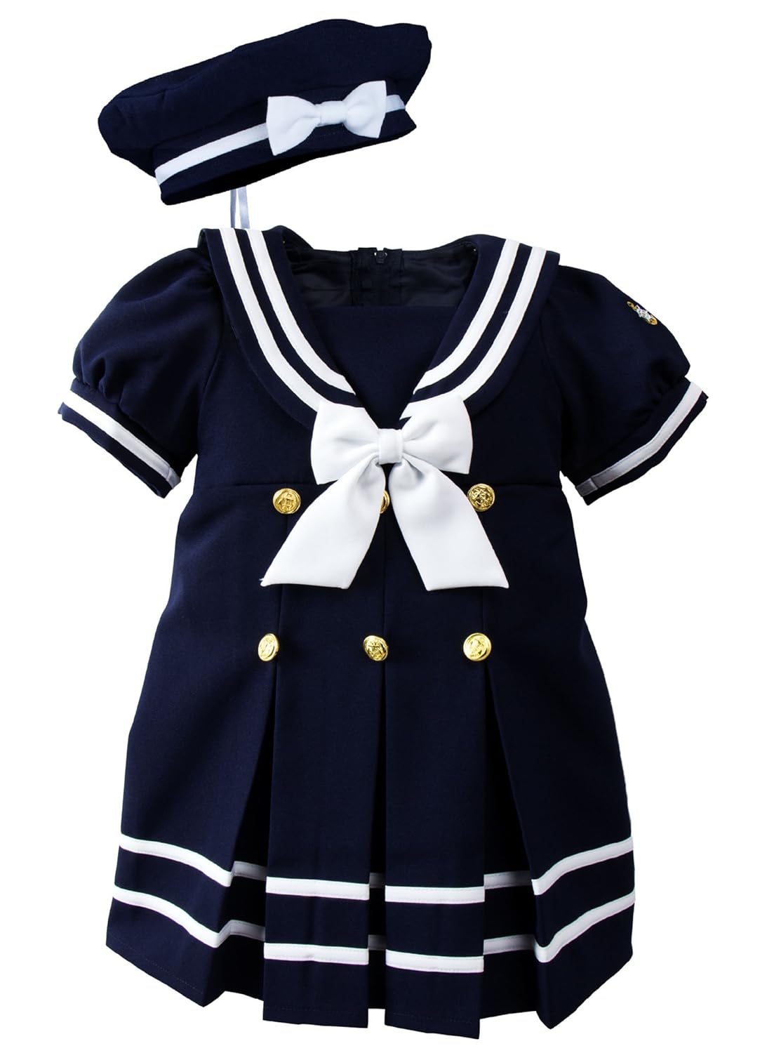 Amazon.com: Baby Toddler Girls Nautical Sailor Dress with Hat ... Amazon.com: Baby Toddler Girls Nautical Sailor Dress with Hat ...