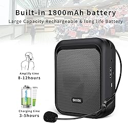 SHIDU Mini Voice Amplifier Portable Rechargeable