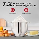Aucma Stand Mixer 7.5L 1400W 6 Speed Tilt-Head with Accessories Red view 2