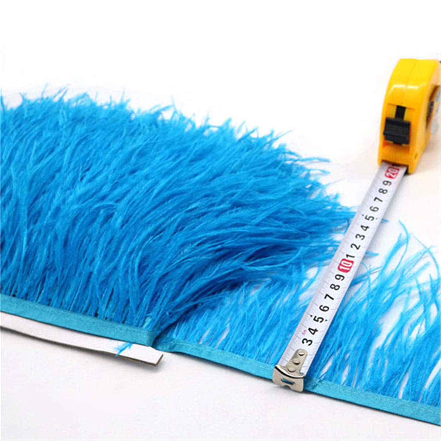 36 Colours Quality Ostrich Feather Trimming Fringe for Millinery Craft Dress Making (Turquoise,2 Meters)