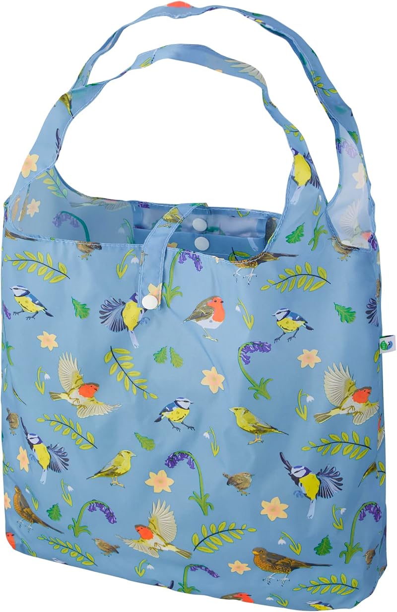 ECO CHIC Eco Chic Lightweight Foldable Reusable Shopping Bag Blue 12L 15kg