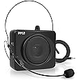 PYLE-PRO Portable Waist-Band PA Speaker System - Compact Voice Amplifier and Headset Microphone Set with Built-in Rechargeable Battery, MP3/USB Playback, AUX, Power Adapter, Strap, Belt Clip PWMA60UB