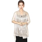 JENSVOIR Shawl Wraps for Women - Shimmering Chiffon Scarves, Versatile Hijab Headscarf, Neck Scarf, Shawl for Evening Dresses