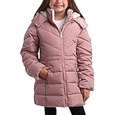 DKNY Girls Winter Jacket - Heavyweight Long Anorak Puffer Jacket with Hood - Sherpa Lined Insulated Winter Coat for Girls
