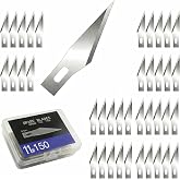 150 Pcs Exacto Knife Blades, #11 SK-5 High Carbon Steel Craft Blades | Precise Smooth Cutting, Anti-Rust Lubricated, Easy-Swap For Art DIY Projects, Foam Board Leather Cloth Cutting