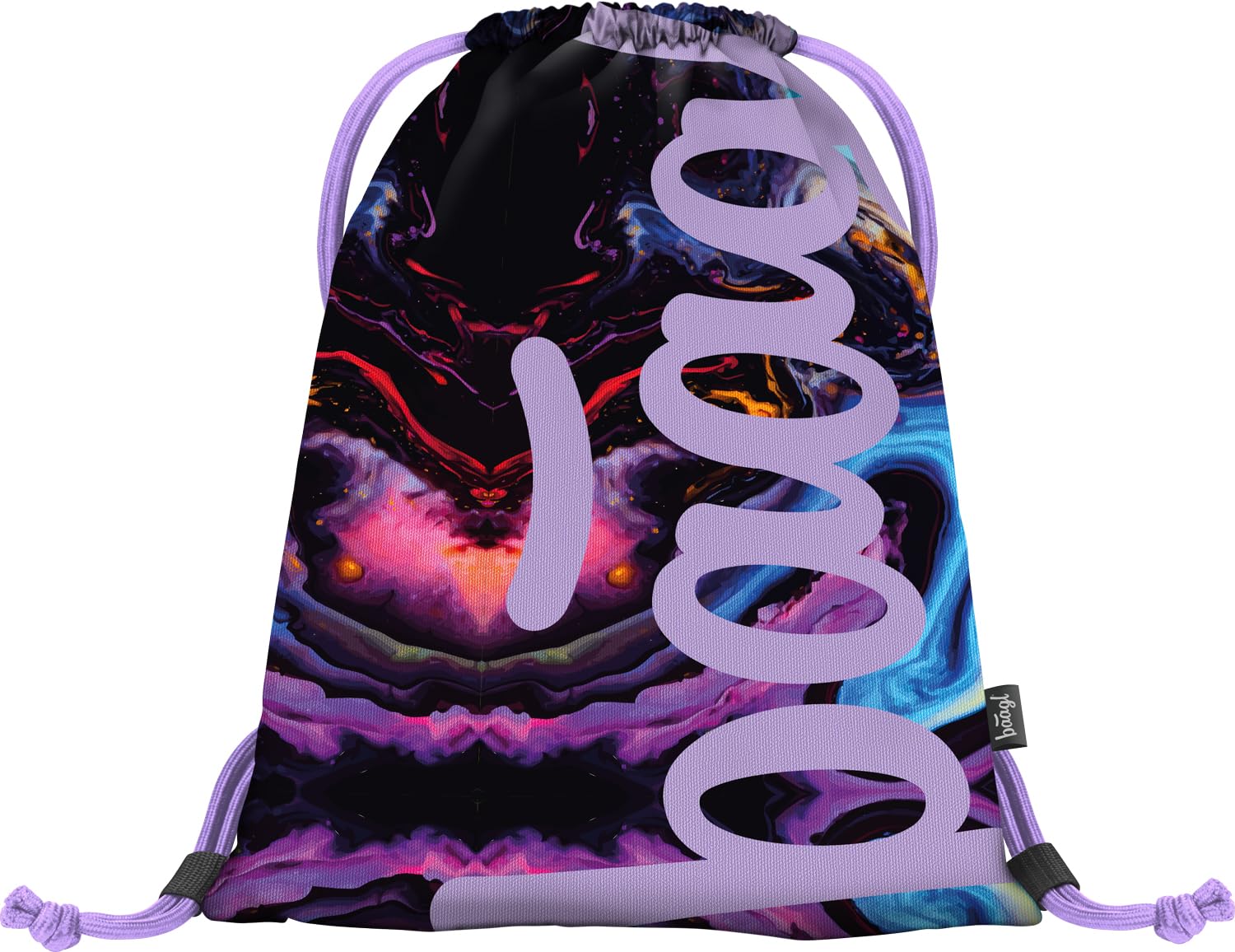 Baagl Gym Bag for Girls and Women - Shoe Bag, School and Nursery Sports Bag, Sports Backpack (Marble)