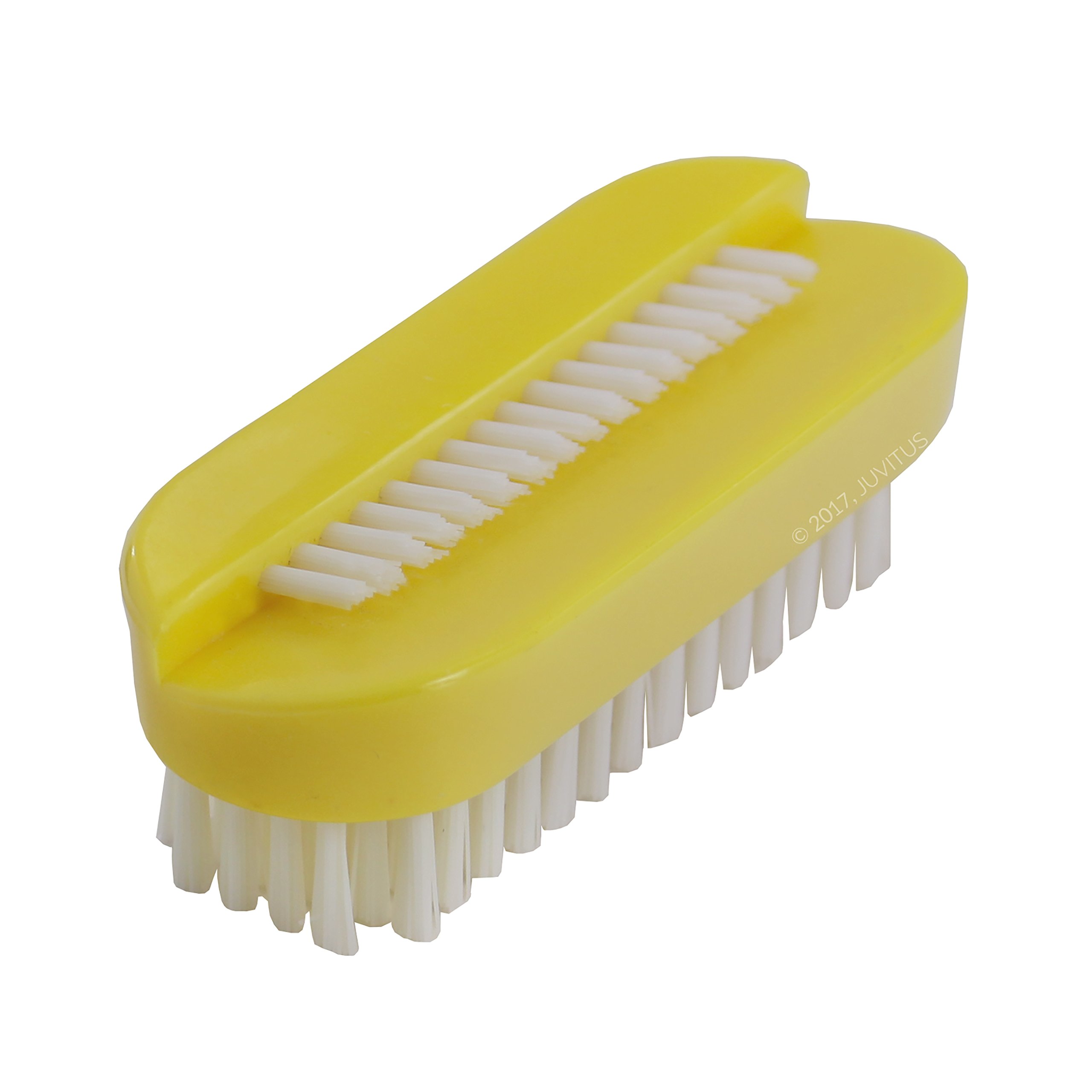 Two Sided Nail Brush Scrubber, Firm Bristles (Red) Beauty