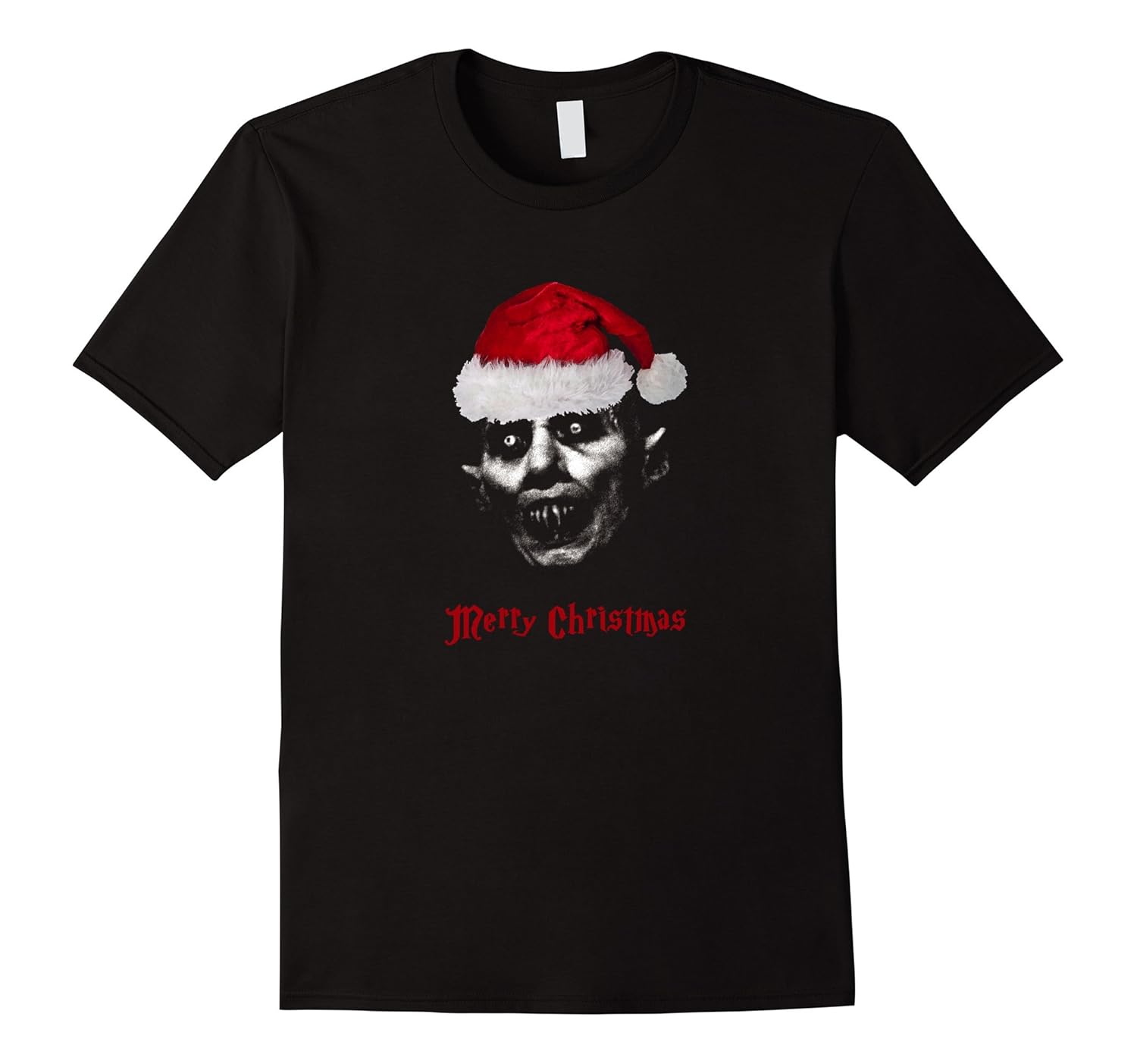 Funny Nosferatu Vampire horror gothic Christmas t shirt-ANZ