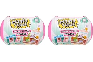 MGA's Miniverse Make It Mini Spaces Furniture (2 Pack), Mystery Surprise Packaging, Mini Collectibles, Replica Food, Replica Plants, Customize, DIY Crafts, Hobby, Collectors, Display, Gifts, 8+
