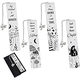 Shejdgart Mushroom Metal Bookmarks Gifts - 4PCS Cute Mushroom Bookmark for Friends Teachers Book Lovers, Funny Book Accessories for Reading Women Men, Graduation Thanksgiving Christmas Birthday Gifts