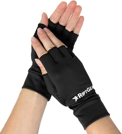 Amazon Com Riptgear Compression Gloves For Women And Men Pair Copper Infused Gloves Open Finger Design Extra Small Health Personal Care