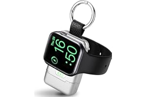 HUOTO Portable Wireless Charger for Apple Watch, iWatch Charger 1400mAh Smart Keychain Power Bank,Portable Magnetic iWatch Charger for Apple Watch Series 9/8/7/6/SE/5/4/3/2/1/UItra/UItra 2