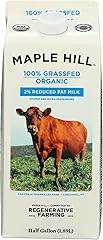 Maple Hill Creamery 100% Grass-Fed Organic 2% Milk - Ultra Pasteurized USDA Organic Reduced Fat Milk – 64 fl oz