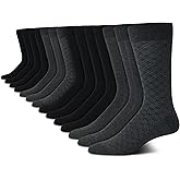 Van Heusen Mens Dress Socks - 14 Pack Soft Stretch Moisture Wicking Crew Socks for Men for Everyday Office Work Wear