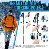Glymnis Walking Poles 2 Pack Collapsible with Quick Lock System 110-130cm view 3