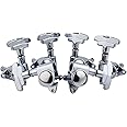 Guyker Chrome Guitar Tuning Pegs Tuner Machine Heads - 1:21 Sealed Art Deco Rotomatic Tuners with Imperial Style Head Replacement(3R + 3L Hand)