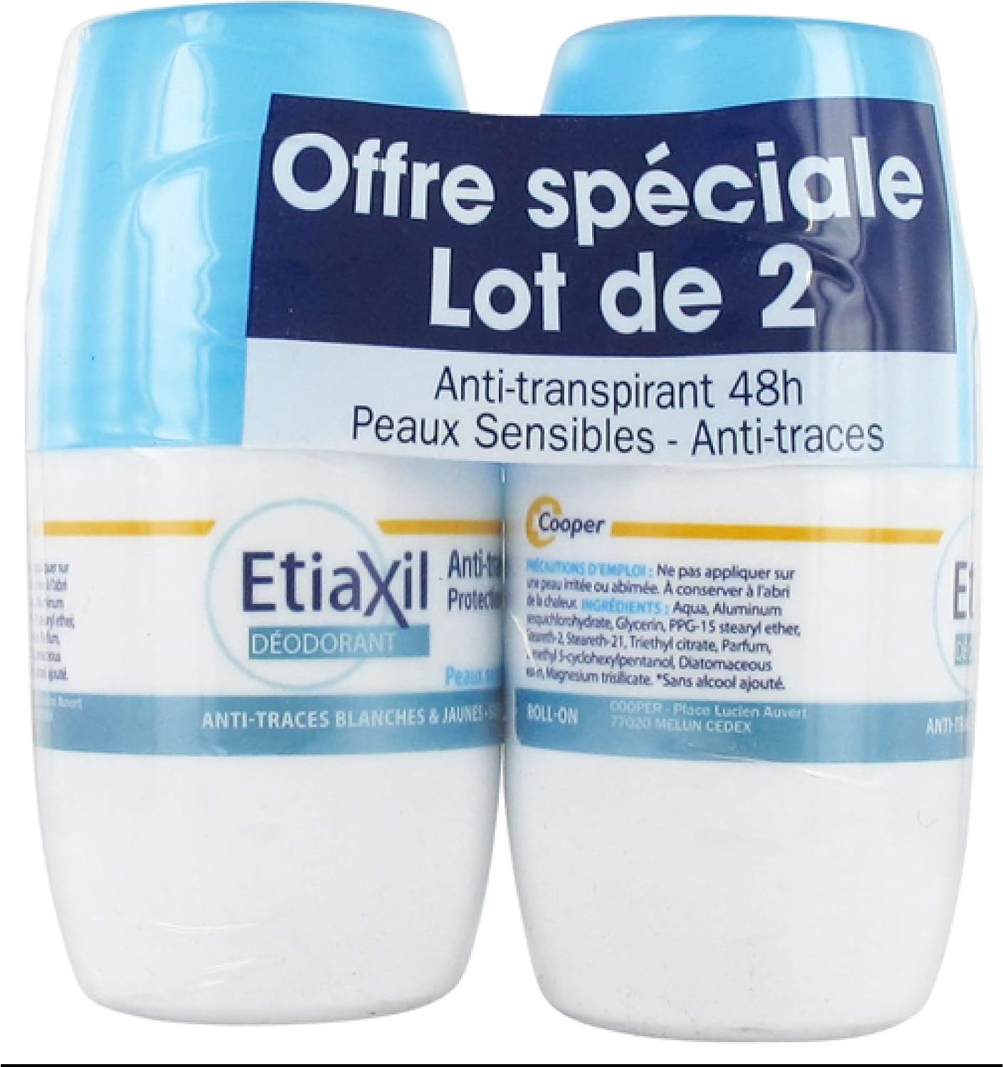 Etiaxil Anti-Perspirant Deodorant 48h Roll-on 2 x 50ml, 6.7000, 50 ml (Pack of 2)