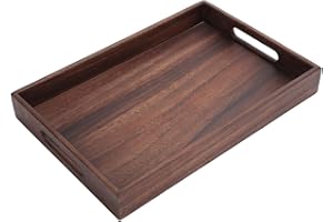 Zerodis Pristine Walnut Wood Tray Tray for Refreshment for Coffee Breakfast, Light and Durable Food for Home or Office (S)