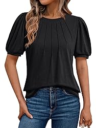 AUTOMET Womens Summer Tops Short Sleeve Shirts