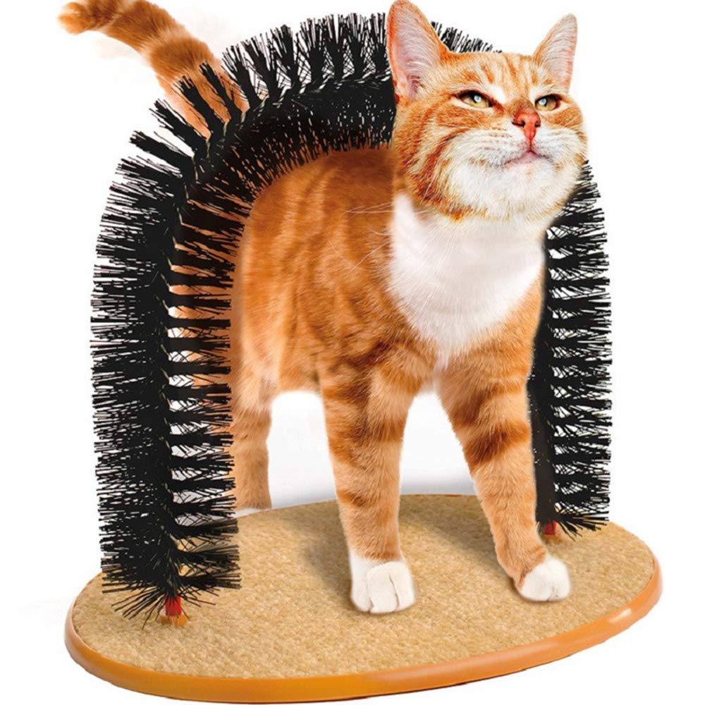 Cat Grooming Brush, Deshedding Tool for Cats & Kittens, Massage and Itch Relief, Arch Bristle Design for Hair Removal and Beauty Care