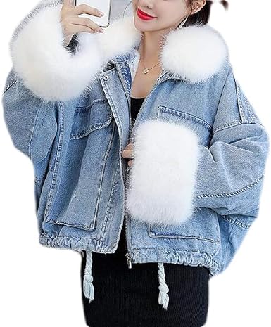 denim jacket with wool collar