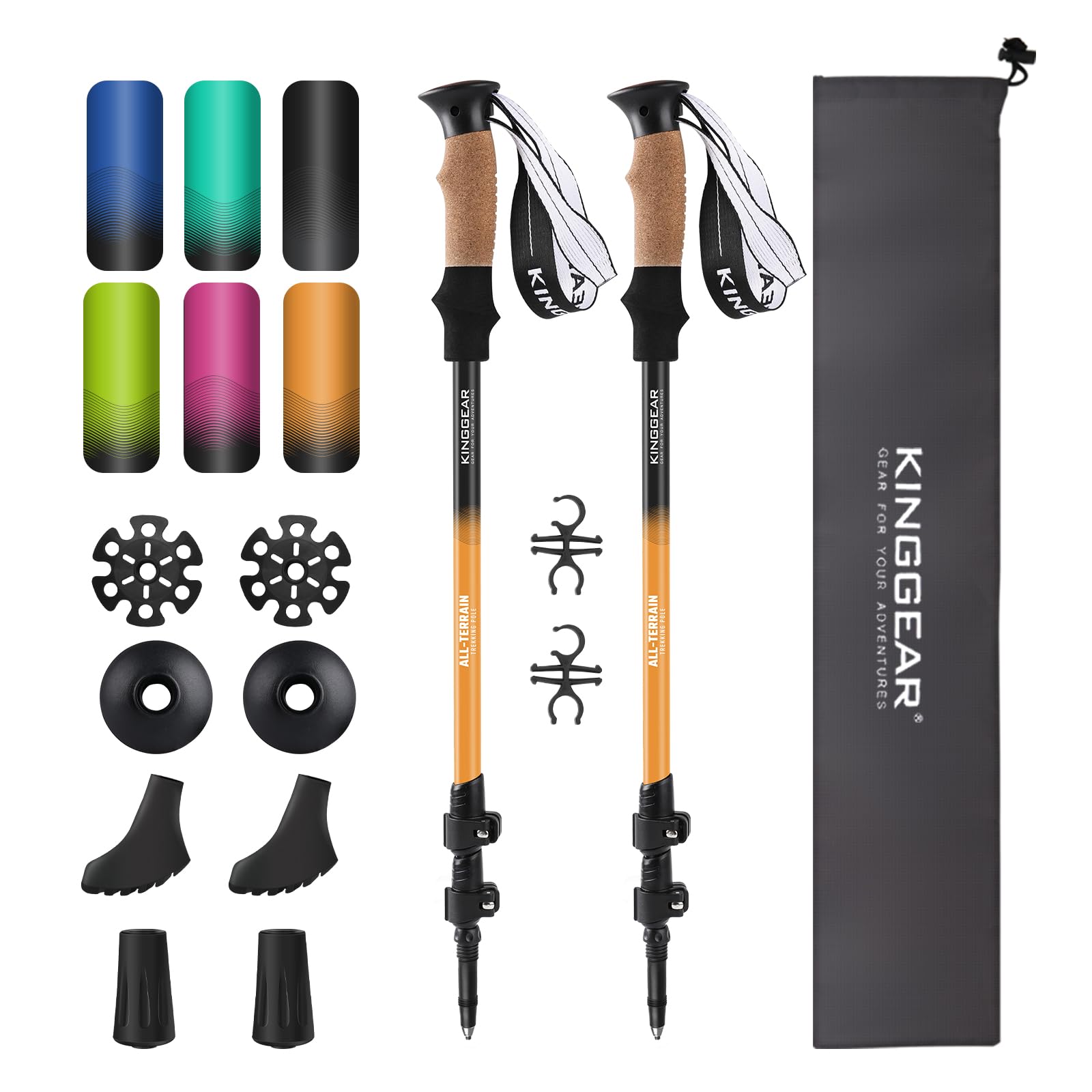 KINGGEAR Nordic Walking Stick, TP1 Hiking Poles