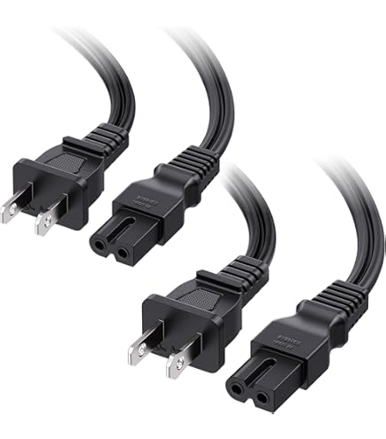 Amazon.com: Cable Matters 2-Pack 2 Prong Vizio TV Power Cord