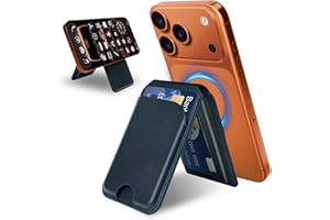 for MagSafe Wallet，Leather Magnetic Wallet for Phone with Adjustable Stand，5 Magnetic Credit Card Holder RFID Blocking for iP