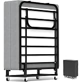 Viekoet Folding Bed, 75" x 31" Roll Away Bed for Adults,Foldable Bed | Memory Foam Mattress and Metal Frame, Space Saving Fold Up Bed for Easy Storage