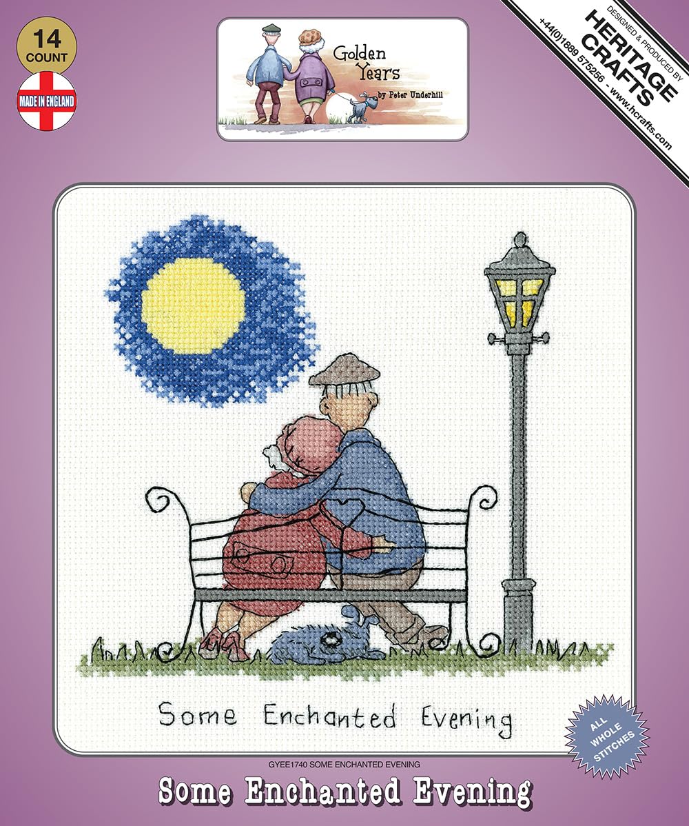 Heritage Crafts Some Enchanted Evening - Counted Cross Stitch Kit - Golden Years