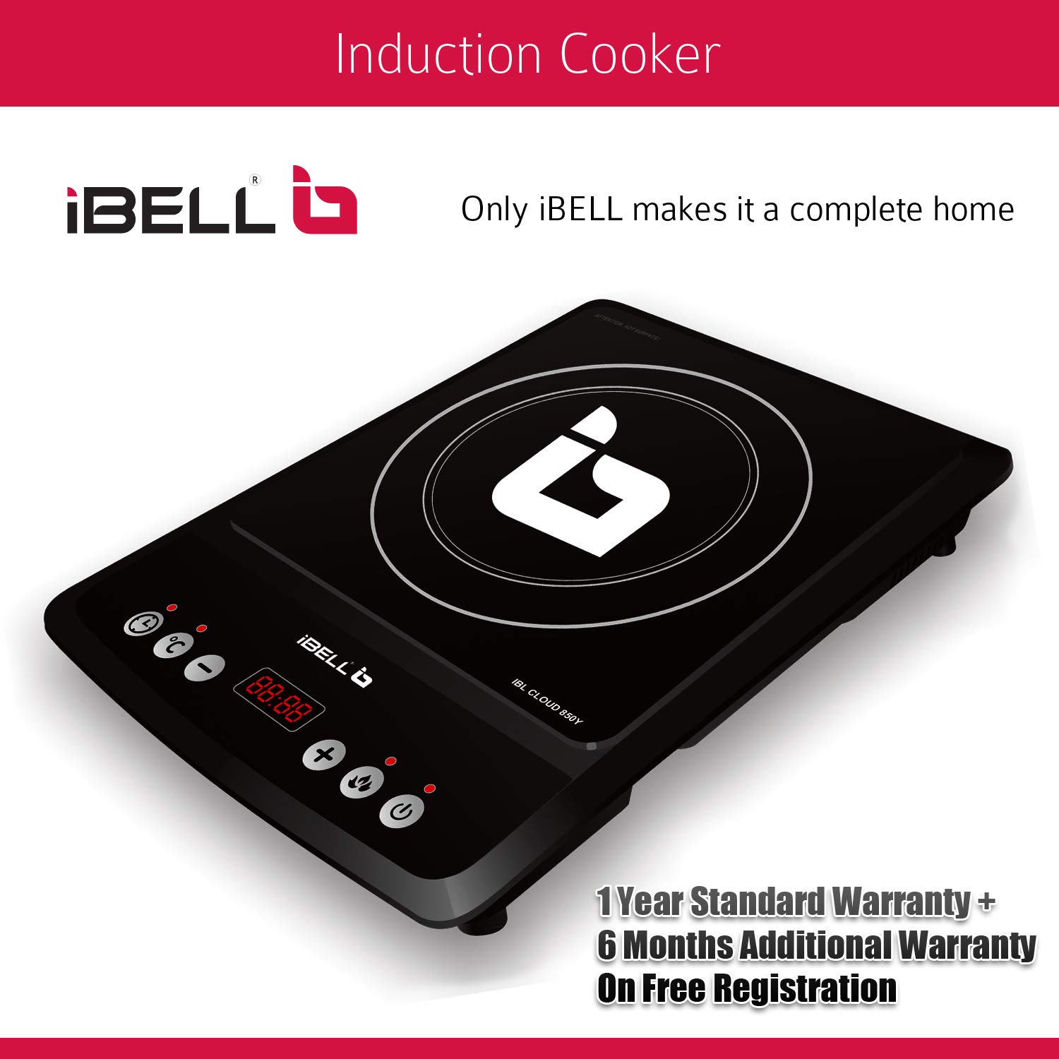 iBELL Hold The World. Digitally 2000W Induction Cooktop with Auto Shut