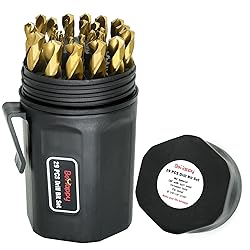 BEHAPPY Drill Bit Set 29Pcs, Titanium Metal Drill