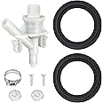 385311641 RV Toilet Water Valve Kit Replacement for Sealand Dometic RV Toilets 300, 301, 310, 311, 320, 321, Camper Trailer RV Pedal Flush Toilet Repair Kit with 385311658 Flush Ball Seal