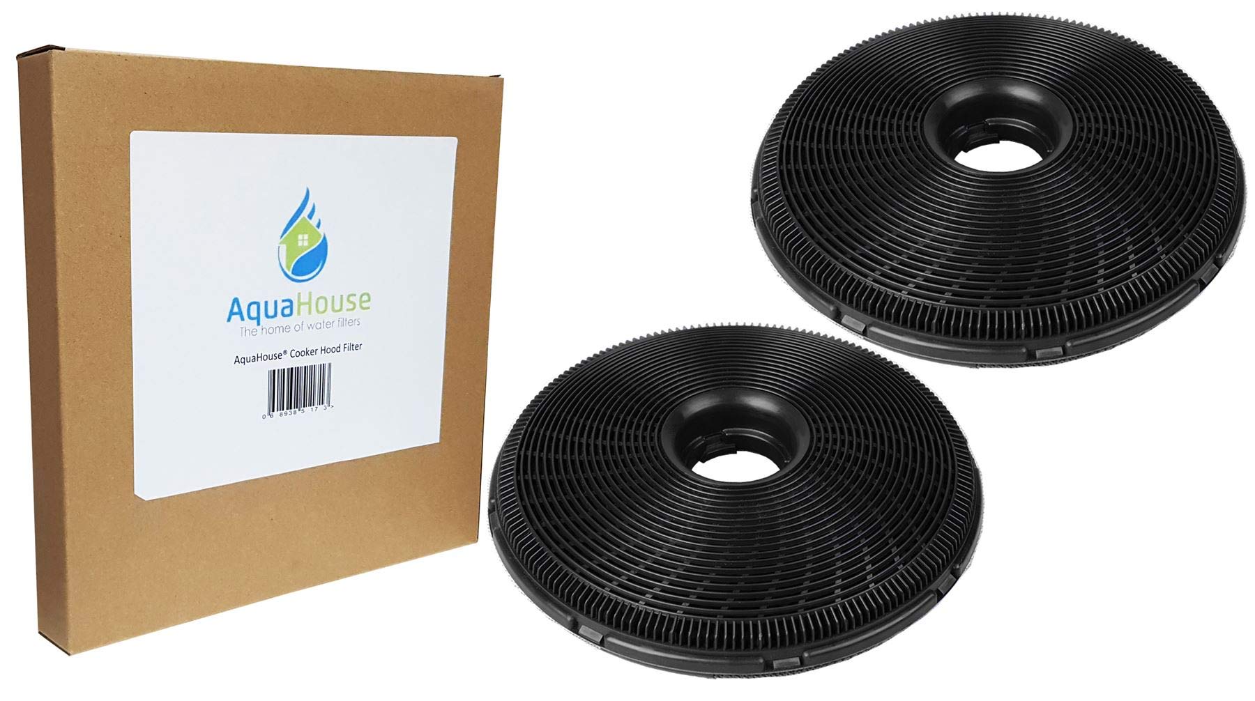2X AquaHouse 190mm Charcoal Filter Compatible with Various Cooker Hoods by AEG, Britannia, Candy, Electrolux, Zanussi