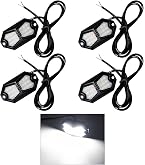 Pure White LED Rock Lights -12 Pods Waterproof LED Underglow Underbody Glow Lamp Pure White LED Rock Lights -12 Pods Waterproof LED Underglow Underbody Glow Lamp