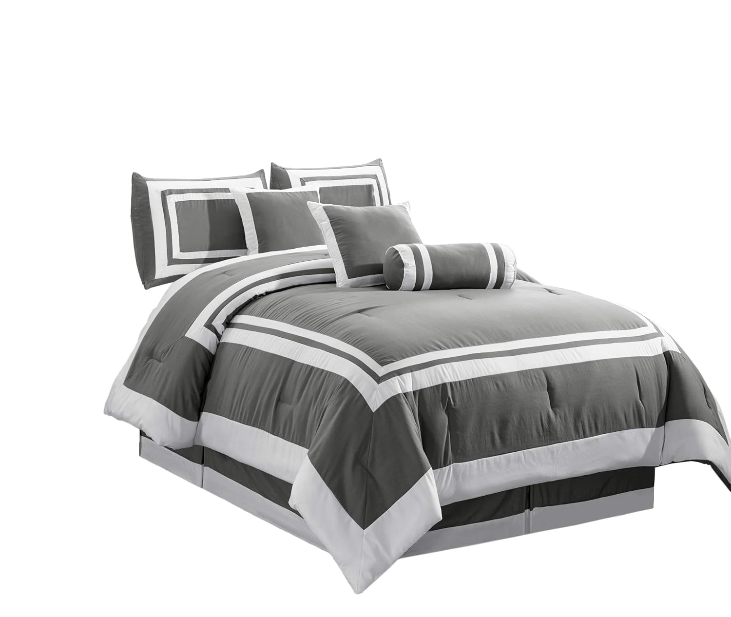 Best Bedding White With Gray Hotel