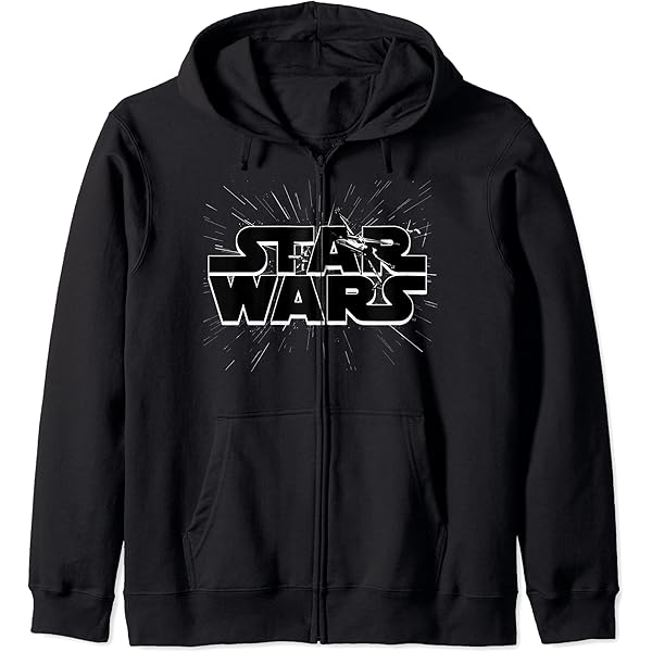 Amazon.com: Star Wars X-Wing Title Logo Zip Hoodie : Clothing