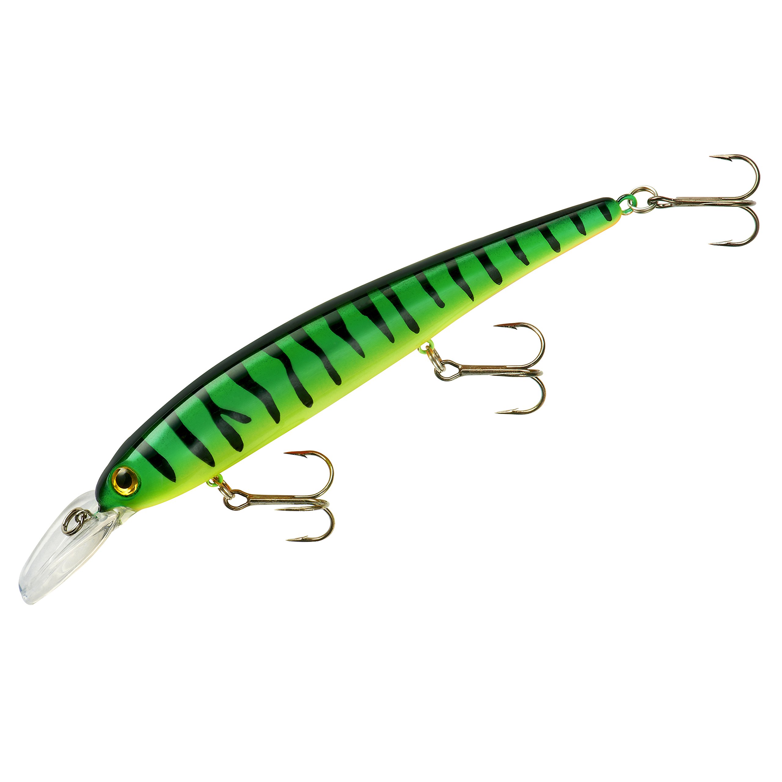 BANDIT LURES Walleye Shallow Minnow Jerkbait Fishing Lure, Fishing Accessories, Dives ro 12-feet Deep, Fire Tiger, 4.5 Inch, 5/8 Ounce, (BDTWBS120)