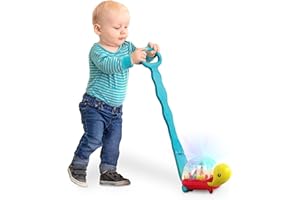 B. toys – Ball Popper & Walker – Push Toy for Baby, Toddler – Light – Up Turtle Toy for Crawling Or Walking – Removable Handle – 1 Year + – Walk ‘n’ POP!