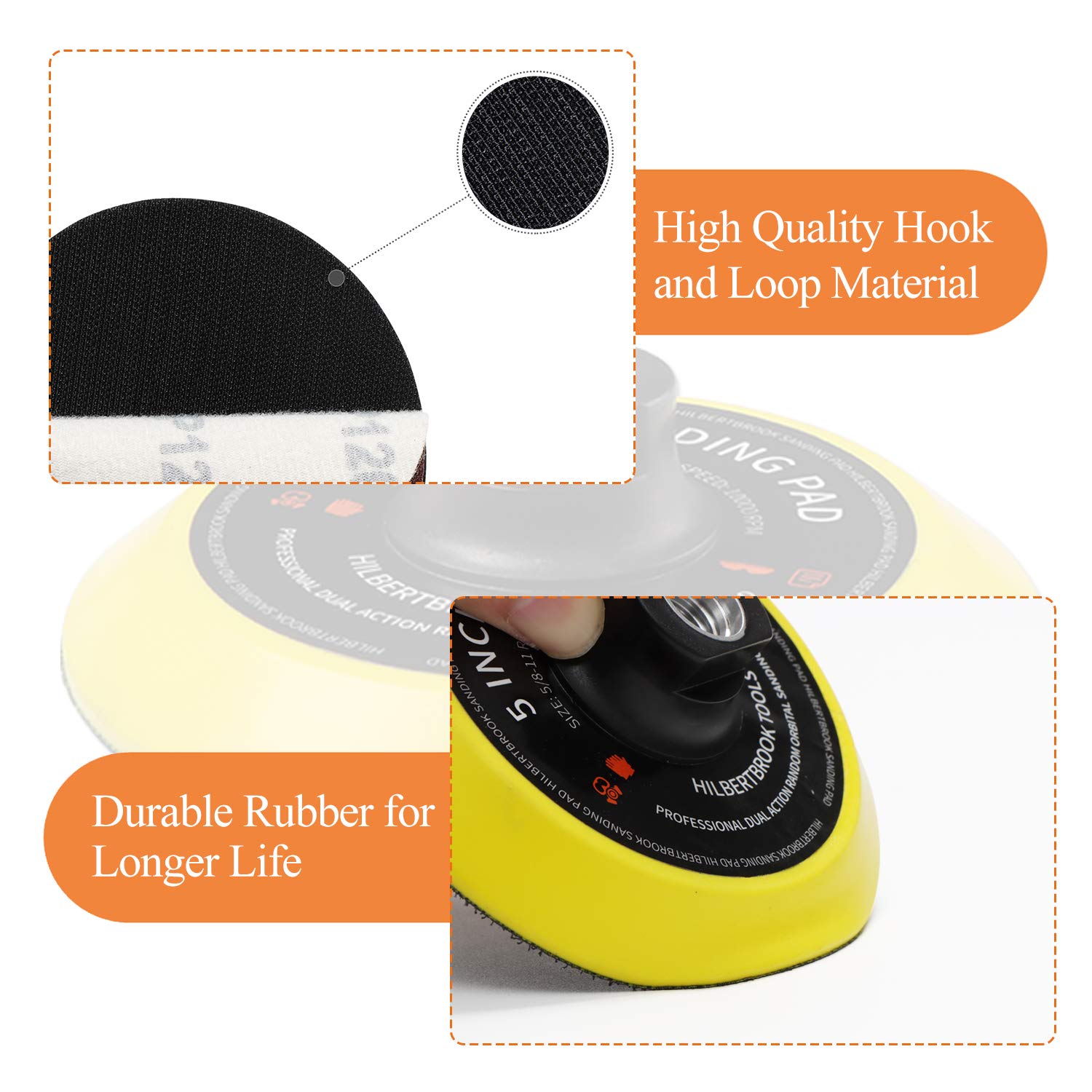 Mua 5 Inch Hook and Loop Backing Pad 5 Inch Backing Plate with 5/8-11 ...